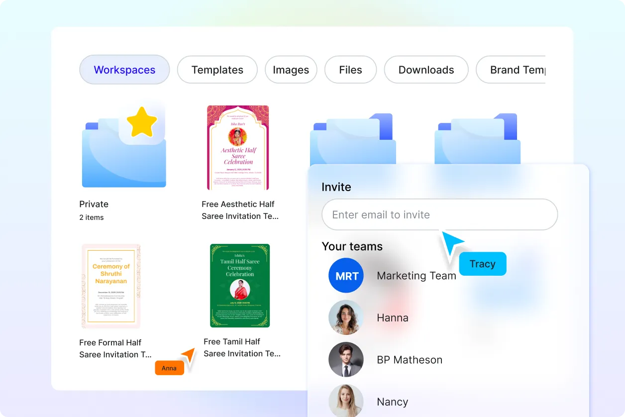 Free AI Half Saree Invitation Generator, Free Online Invitation Maker
